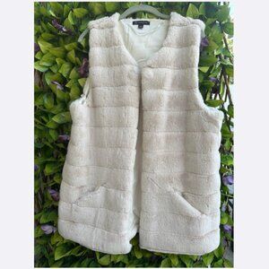 Stylish Women's Faux Fur Vest - IVORY - Size L/XL